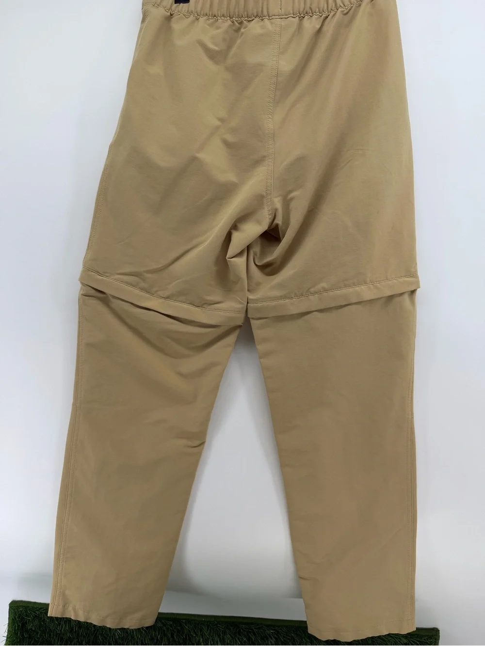 The North Face Mens Convertible Hiking Pants Tan Khaki Zip Off Stretch Small